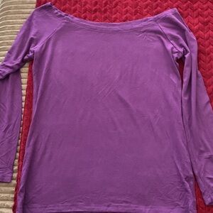 Elegant Women's Long Sleeve Top in Purple